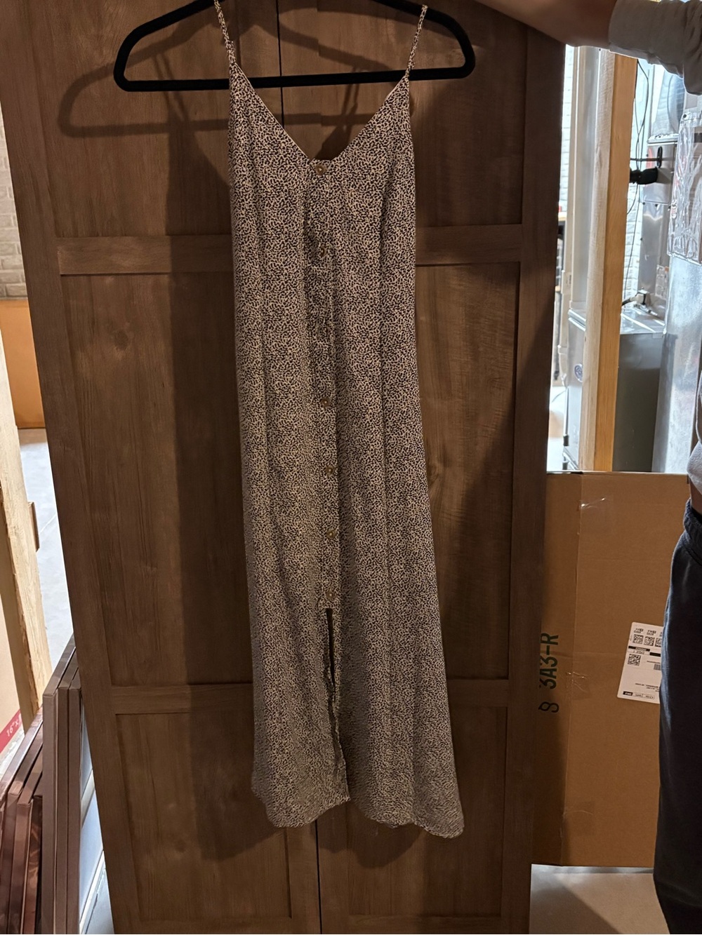 Sienna Sky Black & White Spotted Slip Dress